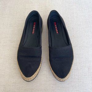 Prada Canvas Espadrilles Black Size 8 / 38